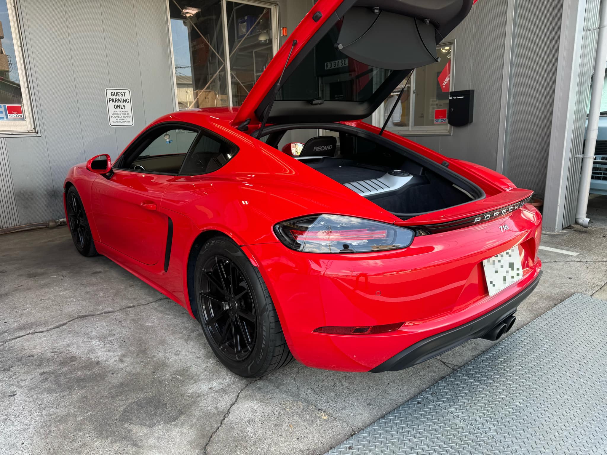 718 Cayman 天張り 張替！