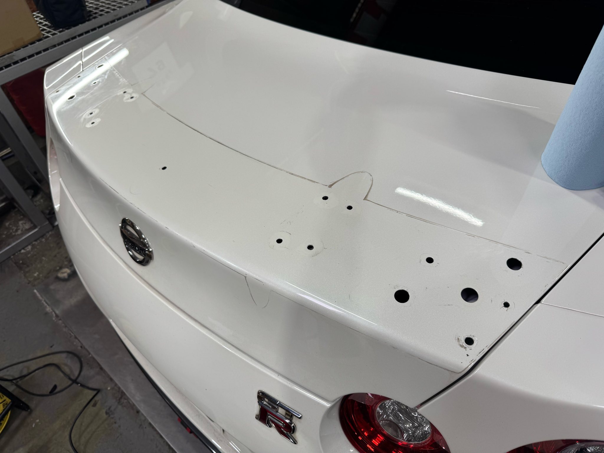 GT-R フルード交換にGTウィング入替！